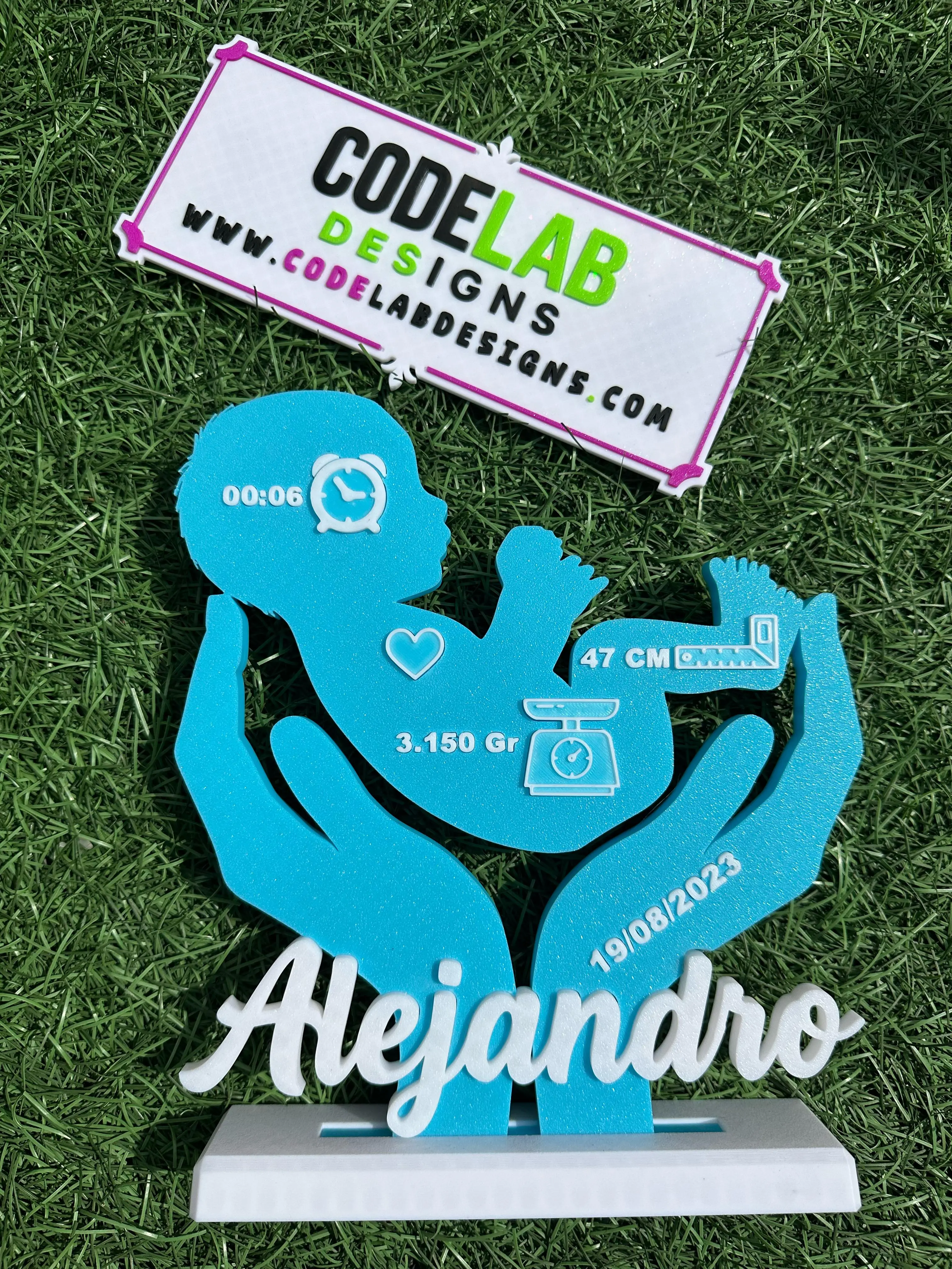 Diseño personalizado nacimiento bebé